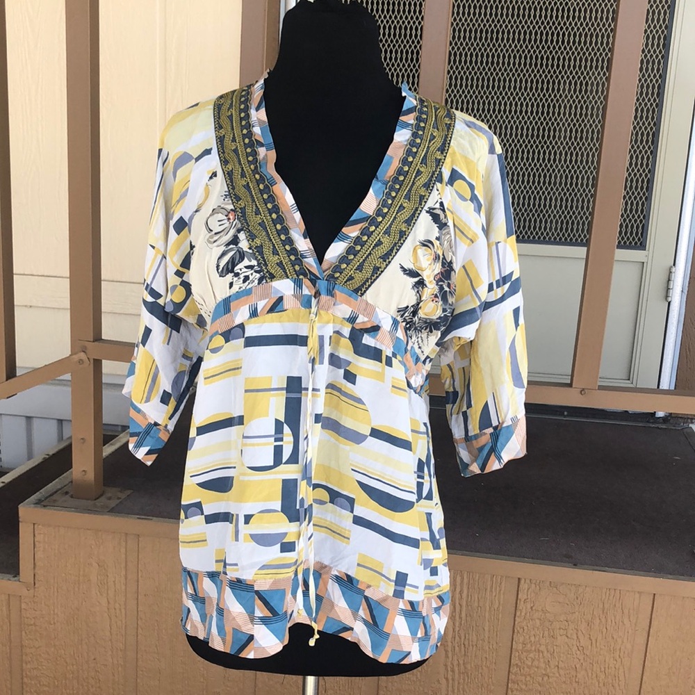 Beautiful Silk JOHNNY WAS Blouse